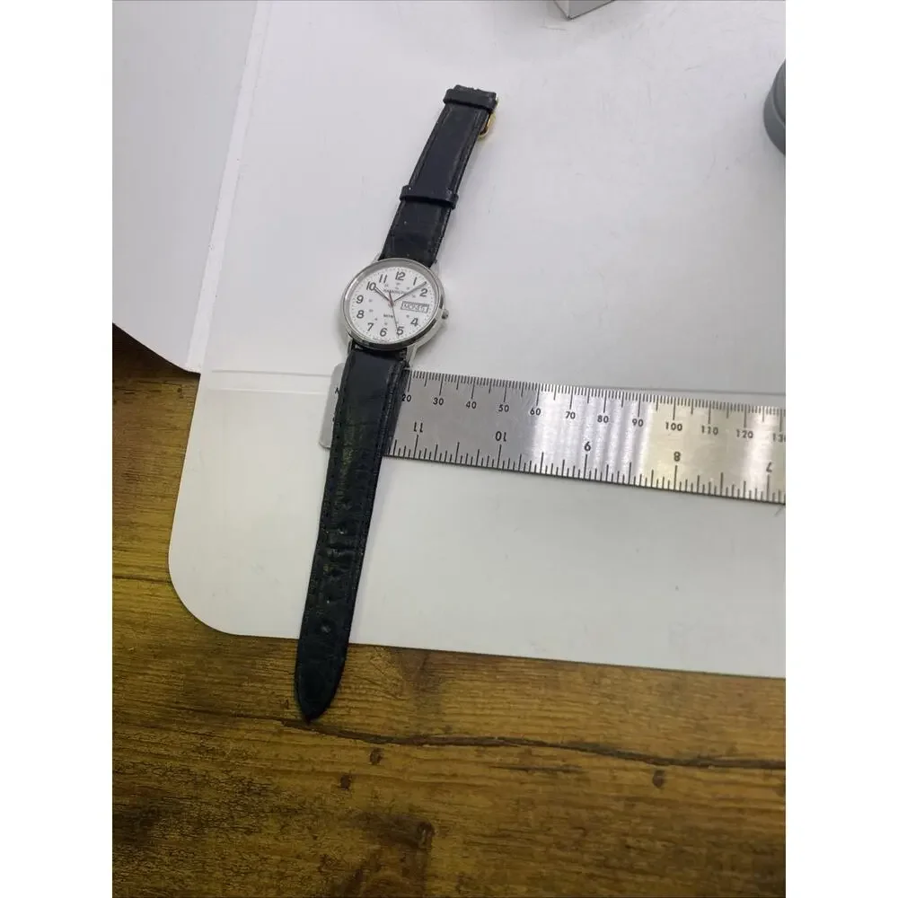 Unisex Mj Harrington Black Leather Watch New Battery